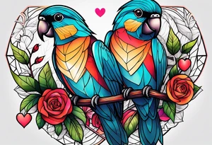 Love birds tattoo idea