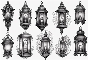 Gothic lantern tattoo idea