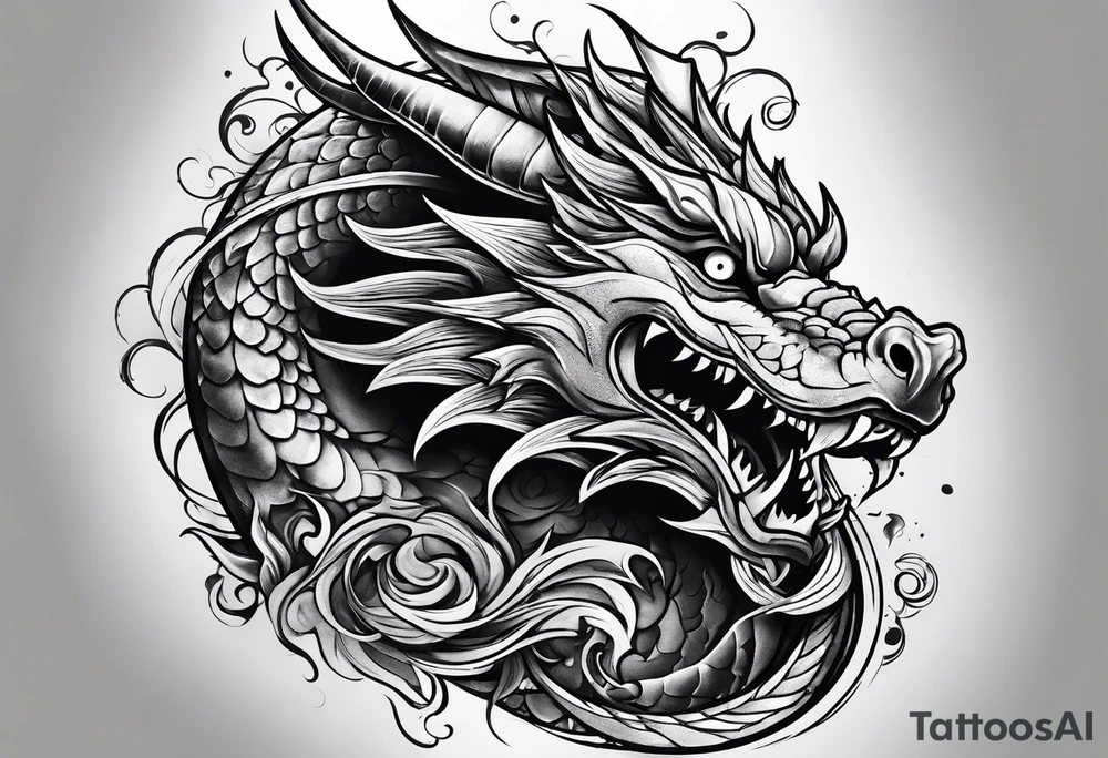 roaring dragons tattoo idea