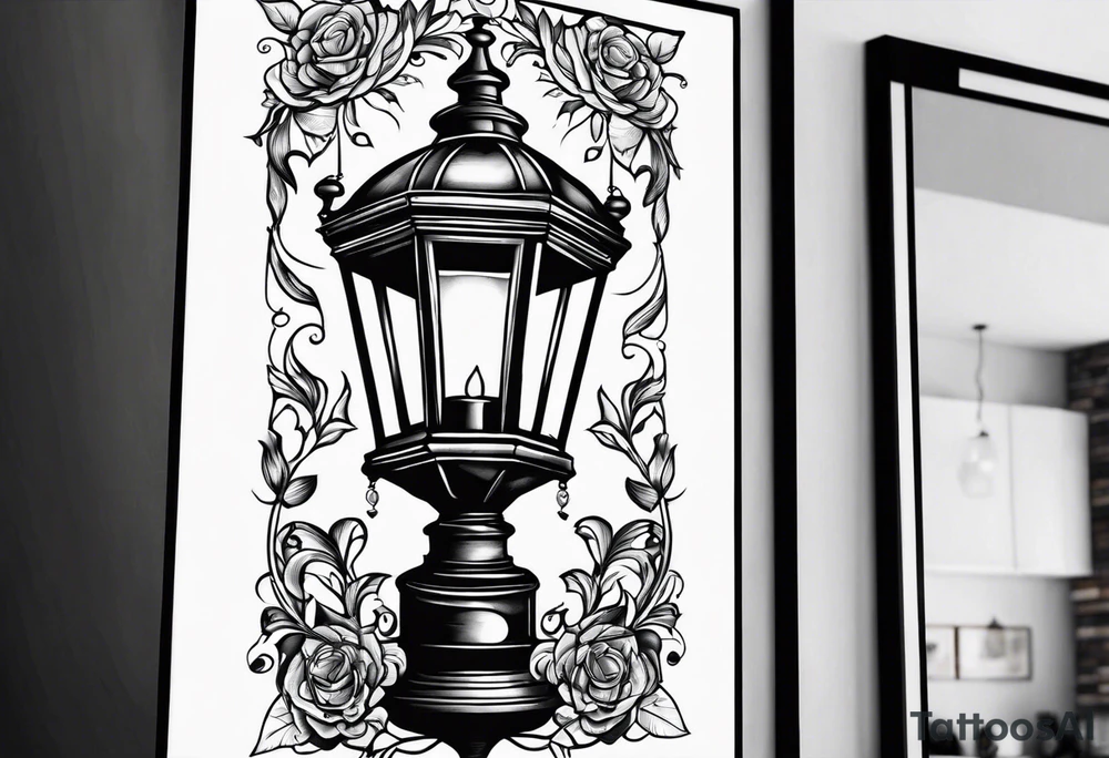 Street lamp tattoo idea