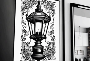 Street lamp tattoo idea
