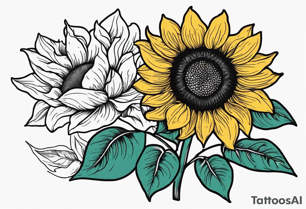 The word Delanie and incorporate a sunflower tattoo idea