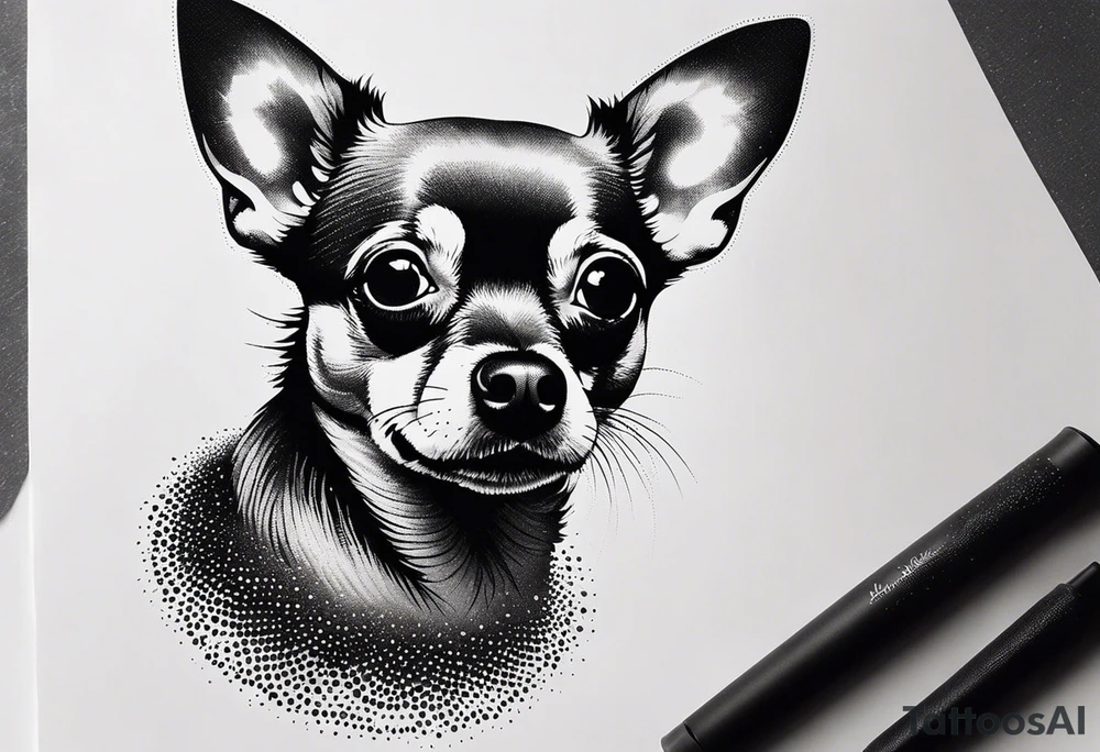 Funny chihuahua tattoo idea