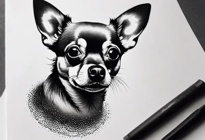 Funny chihuahua tattoo idea