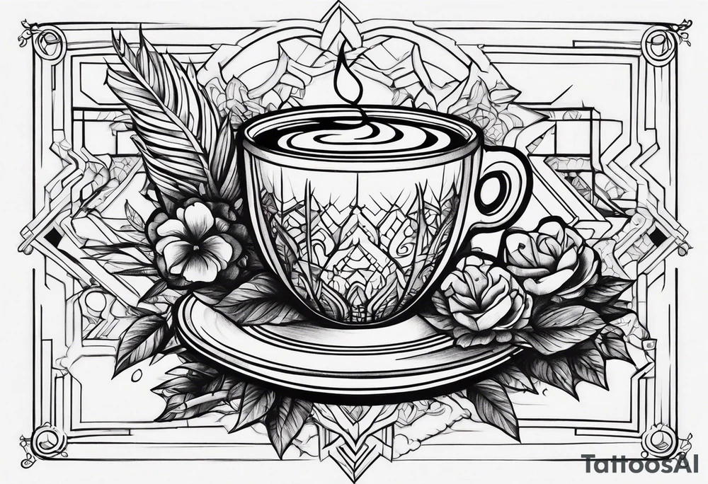 punk rock coffee tattoo idea