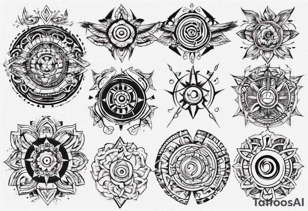 Female tattoo which will wrap around ankle horizontally which is larger in the centre tattoo idea