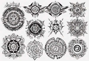 Female tattoo which will wrap around ankle horizontally which is larger in the centre tattoo idea