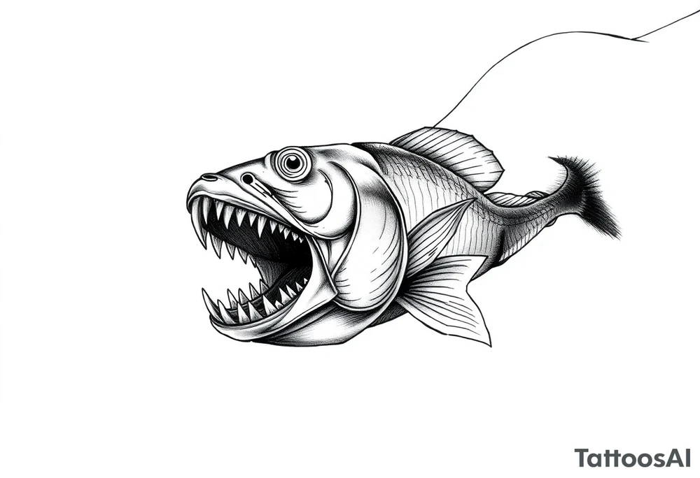 Fish mouth around my arm tattoo idea