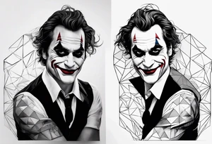 joaquin phoenix joker tattoo to cover up an existing tattoo on my right upper arm. tattoo idea