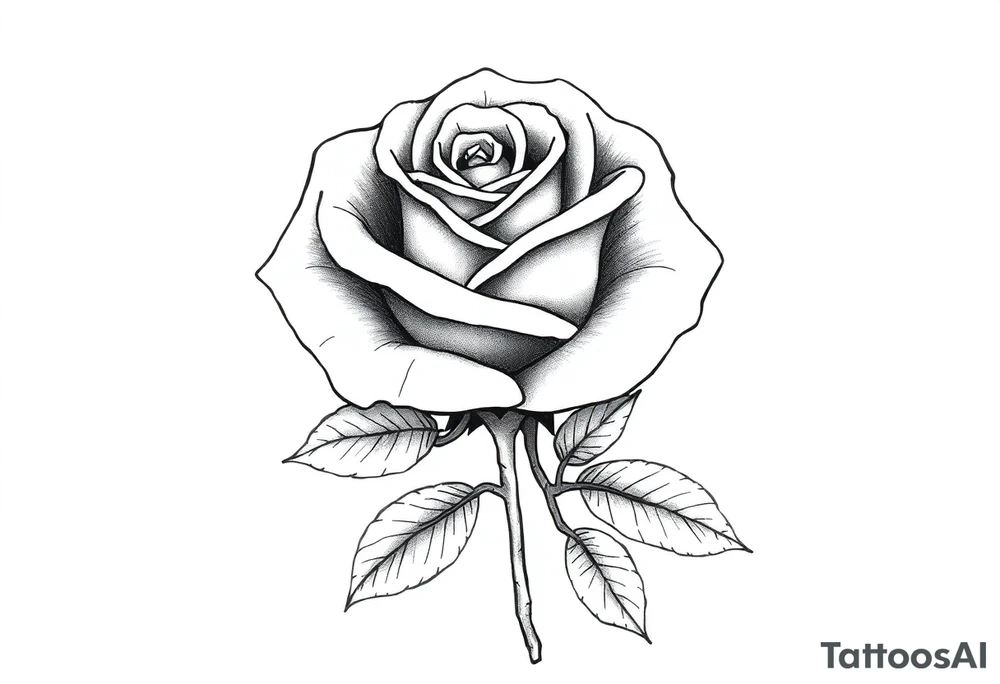 ROSE WITH FLORIDA WRITTEN IN VERTICAL FOR THE STEM tattoo idea