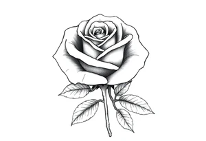 ROSE WITH FLORIDA WRITTEN IN VERTICAL FOR THE STEM tattoo idea