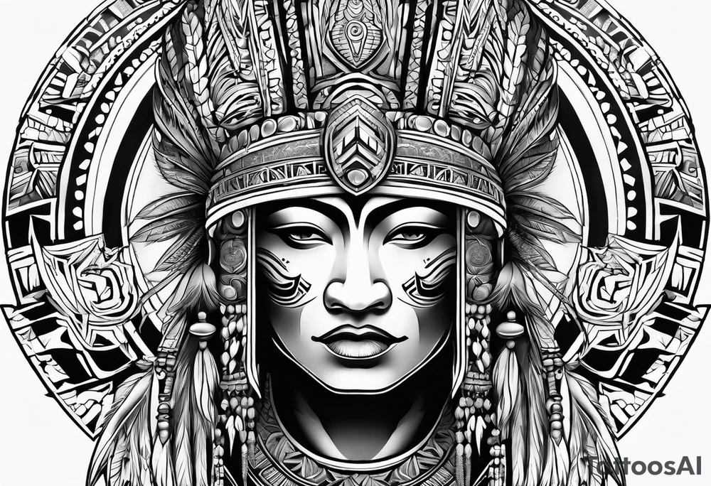tribal chief tattoo idea