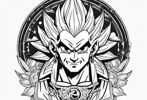 Dragonball z minimalistic simple tattoo idea