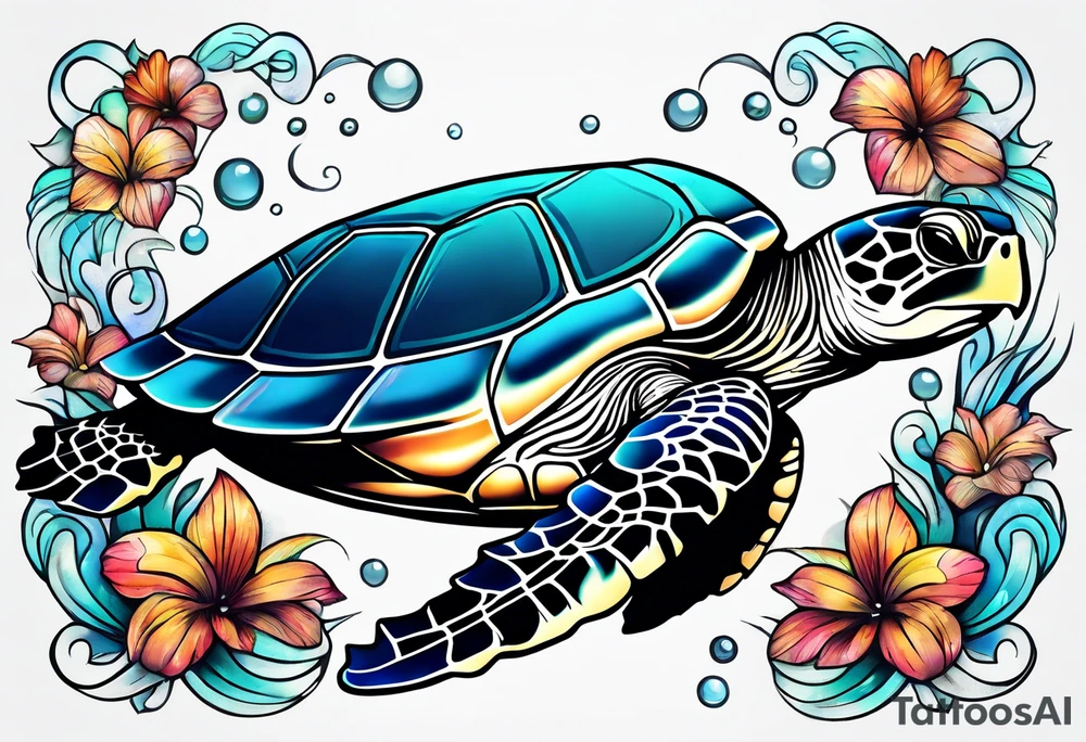 sea turtle tattoo idea