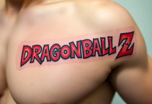 legendary dragonball z scene with energy aura and power effects tattoo idea