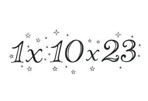 1x10^23 surrounded by stars tattoo idea