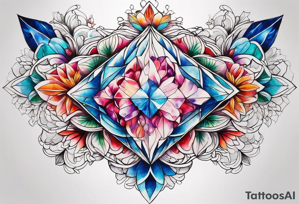 Crystal texture tattoo idea