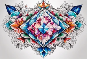 Crystal texture tattoo idea