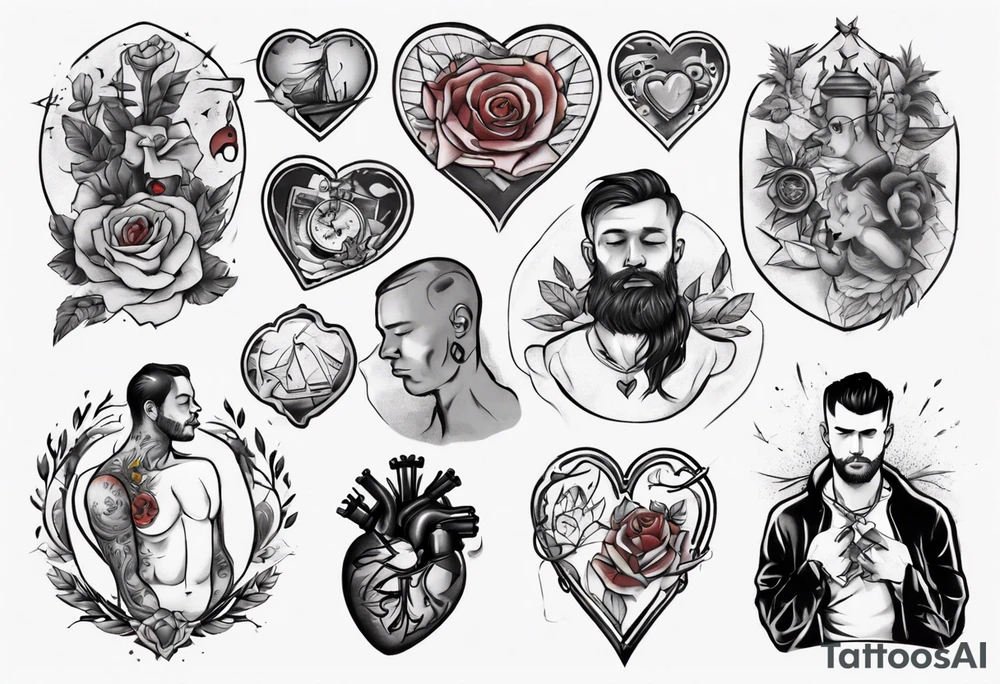 man getting a tattoo on his heart tattoo idea