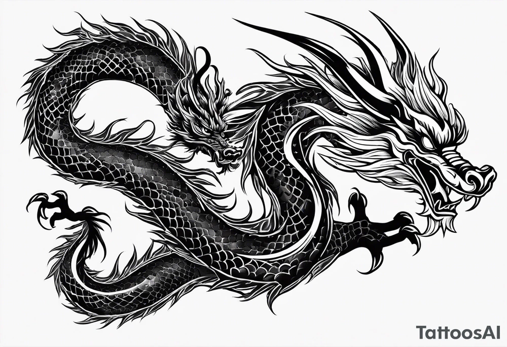 Traditional Chinese Dragon tattoo idea