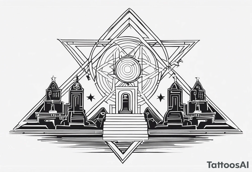 Bell, Maze, tracks, North Star, Graveyard, Mask, Eternal, Rewind, tattoo idea