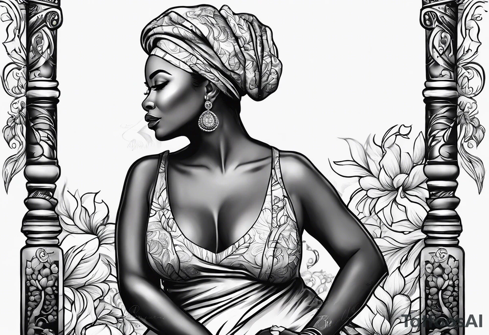 older black woman, there’s a time to speak and a time to be quiet tattoo idea