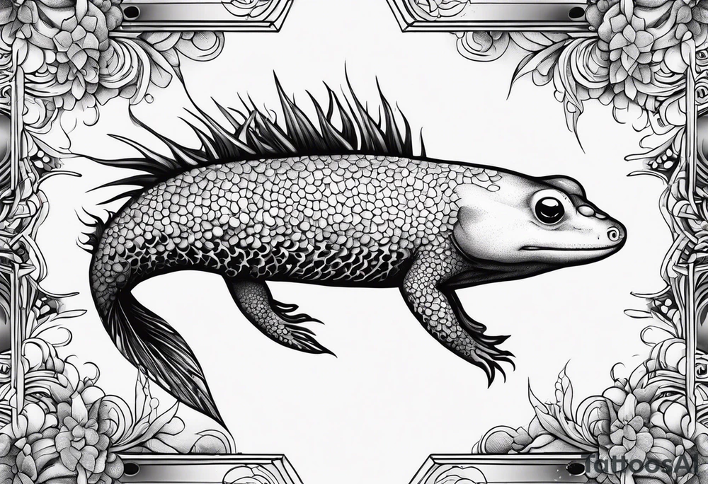 axolotl, mythical tattoo idea