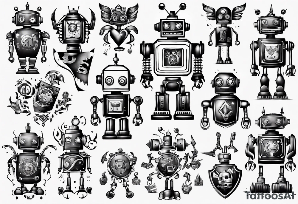 robot tattoo idea
