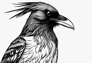 simple crow tattoo line artwork looking for the top down tattoo idea