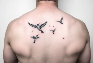 siloet birds flying down arm

\ tattoo idea