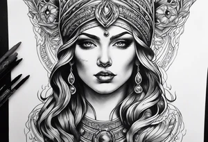 Hecate portrait tattoo idea