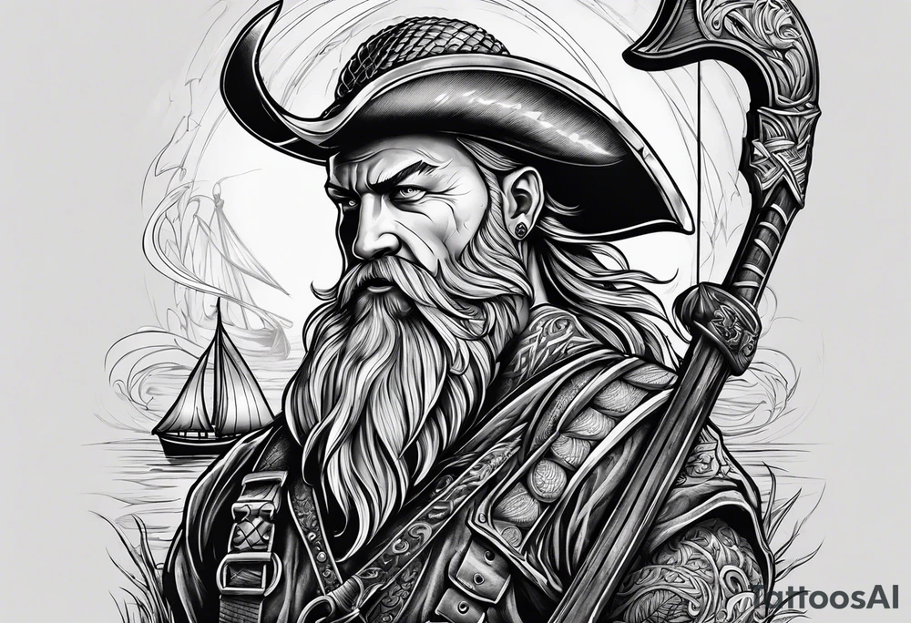 bad ass viking fisherman tattoo idea