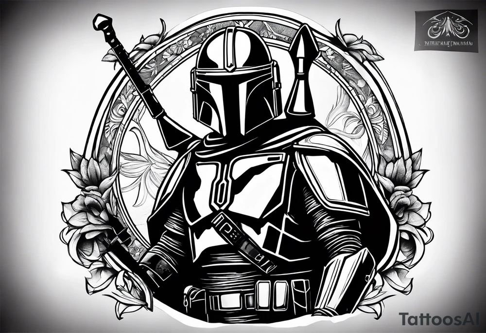 Mandolorian hunting tattoo idea