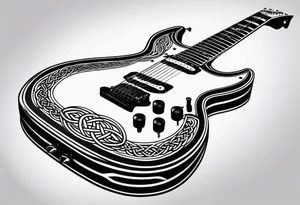 Celtic knot electric guitar tattoo idea