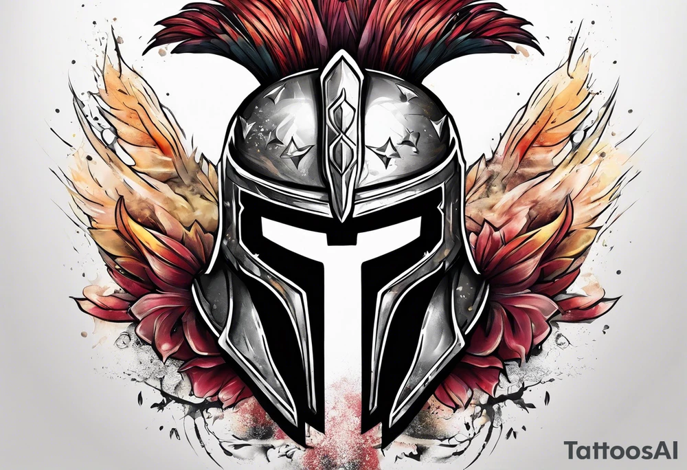 Faceless Spartan warrior tattoo idea