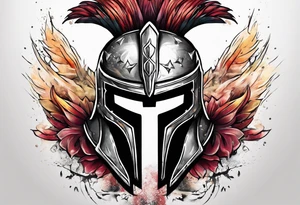Faceless Spartan warrior tattoo idea