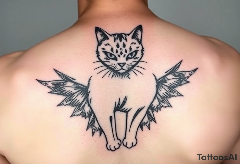 black cat tattoo idea