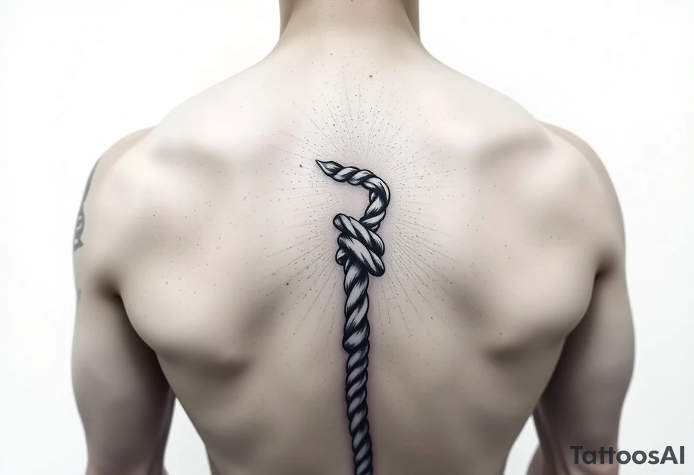 male bdsm submissive bound by rope tattoo idea