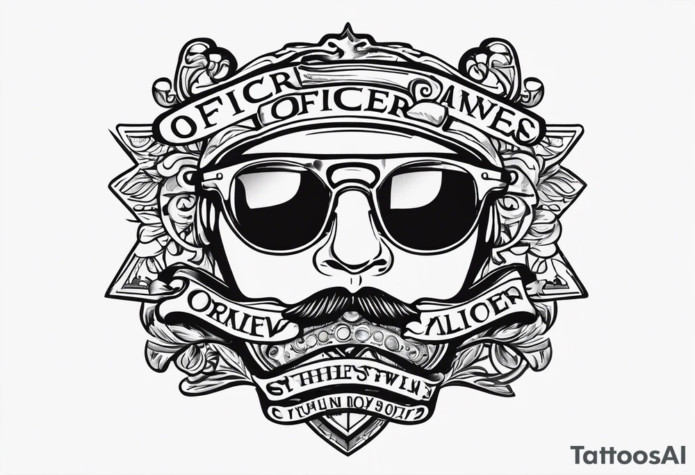 sunglasses officer tattoo idea