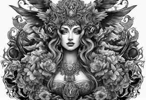 Heaven and demons chest tattoo tattoo idea