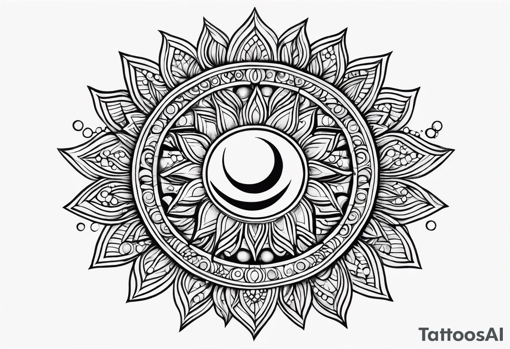 simple sun made of black dots and circles tattoo idea simple sun made of black dots and circles tattoo idea