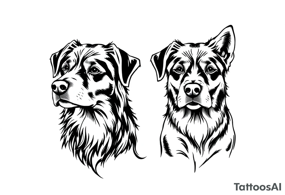 Irish non-religious, dogs tattoo idea