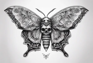 Skull moth tattoo idea