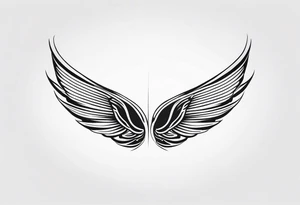 Pair of wings in flight tattoo idea