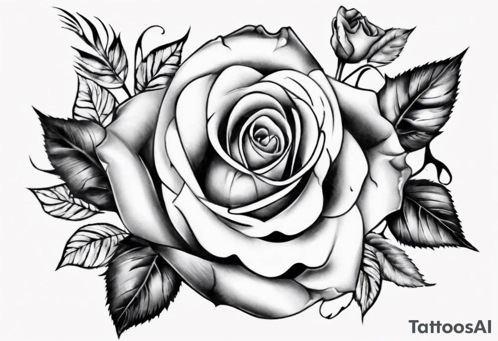 music, roses tattoo idea