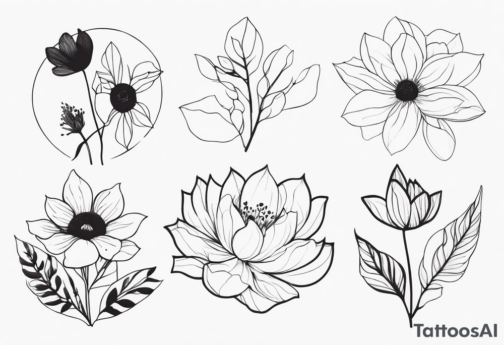 simple nature/floral tattoo for arm tattoo idea