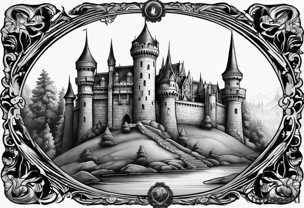 castle tattoo idea