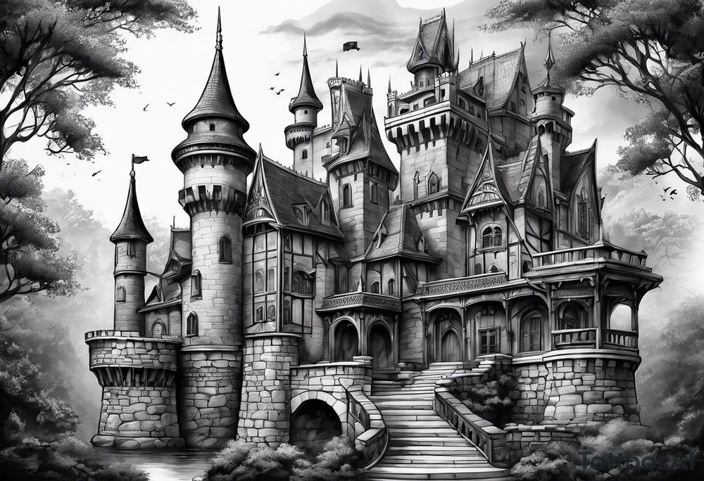 castle tattoo idea