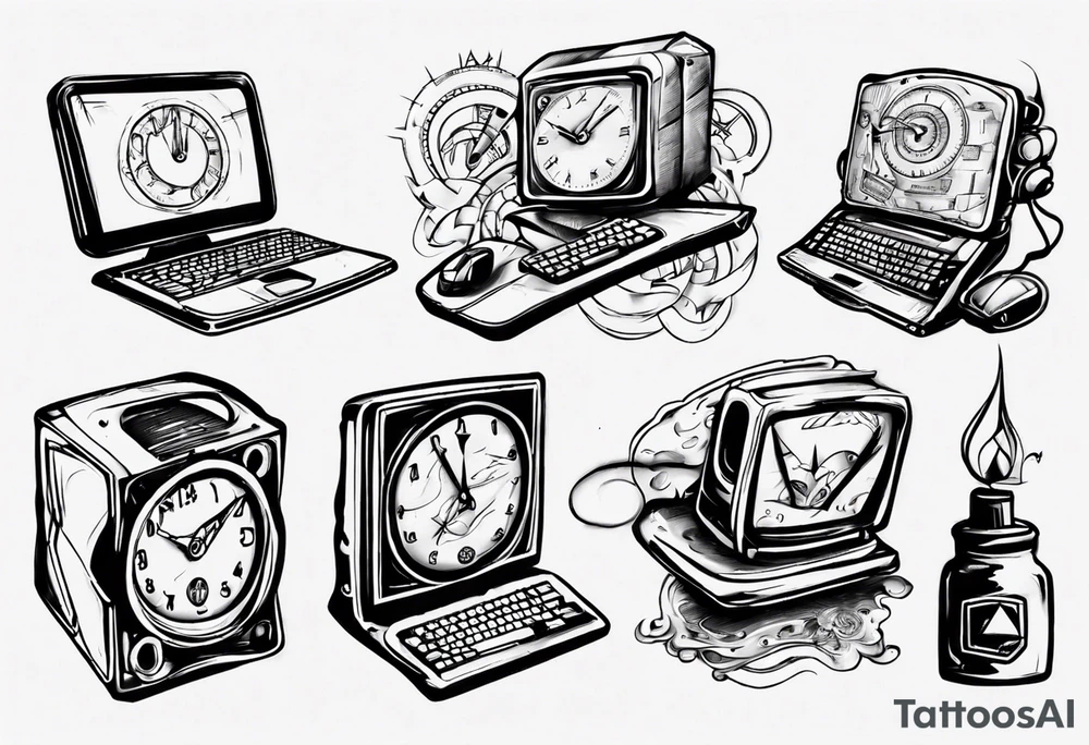 Computer time tattoo idea