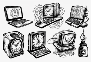 Computer time tattoo idea